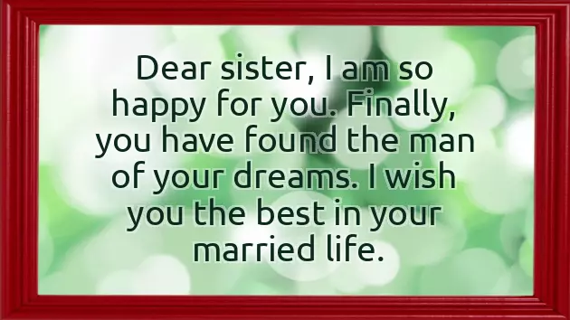 Sister Marriage Caption