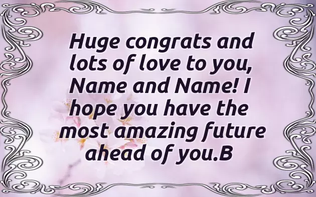 My Congrats To You