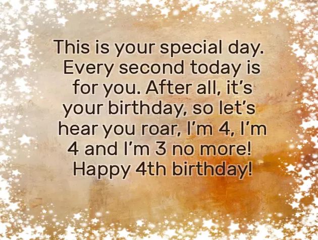 Birthday Wishes For Four Year Old Daughter