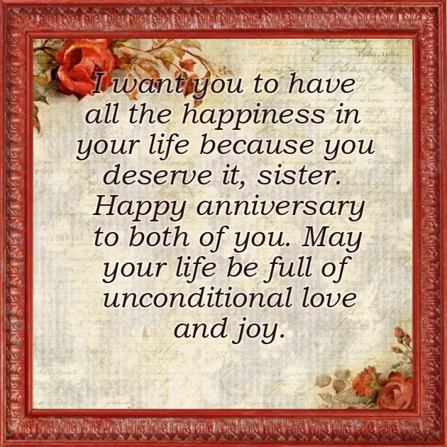 Best Anniversary Wishes For Sister