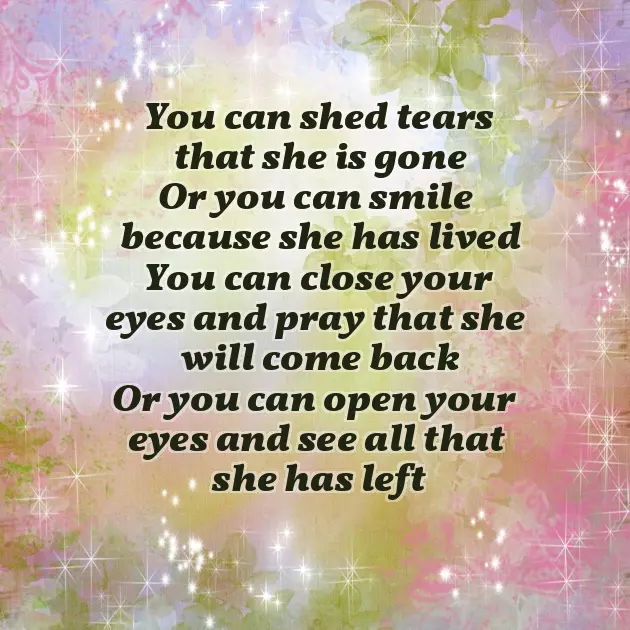 Let Me Go Poem For Funeral