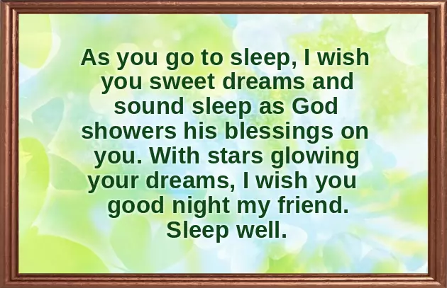 Good Night My Friend Sleep Well