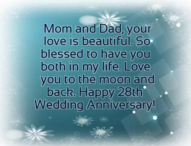 28Th Wedding Anniversary