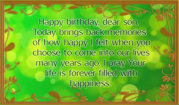 Happy Birthday To My Second Son Happy Birthday To My Second Son