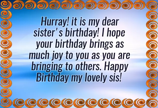 Birthday Messages For Sister