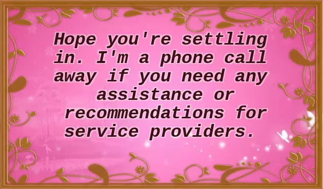 Congratulations On Your Home Purchase