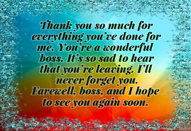 Wish You Good Luck In Your New Job