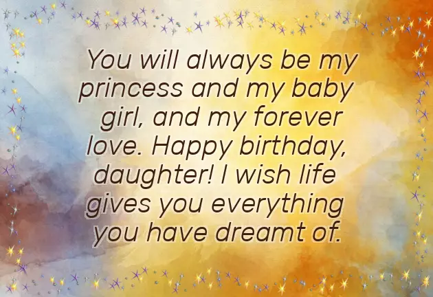 My Sweet Daughter Happy Birthday