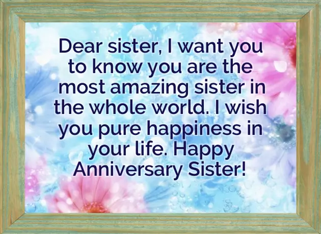 2Nd Wedding Anniversary Wishes For Sister