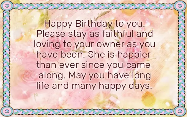 Birthday Wishes With Dog