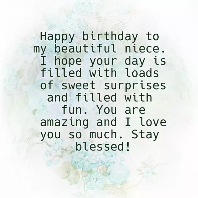 Wishes For Birthday Niece
