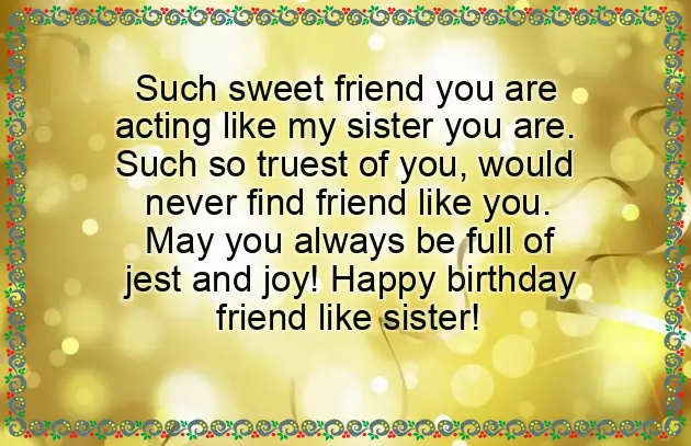 Birthday Wishes To A Best Friend And Sister