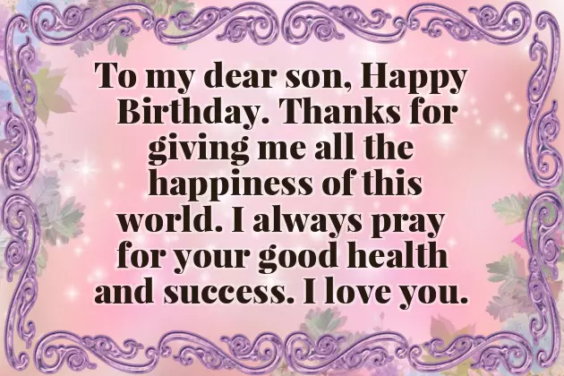 Happy Birthday To My Awesome Son