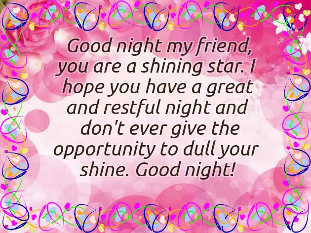 Good Night Wish For Best Friend