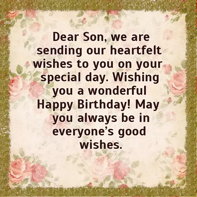 Happy Birthday Wish For Son