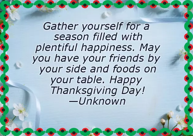 Thanksgiving Greetings To A Friend
