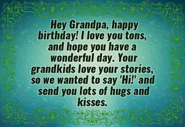 Birthday Greetings For Grandpa