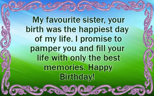 Birthday Sentence For Sister