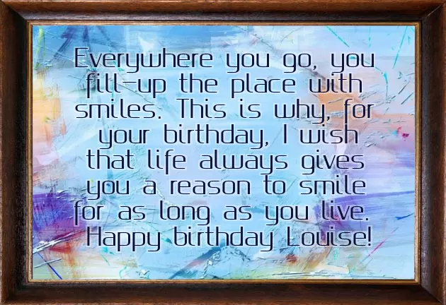 Happy Birthday Louise