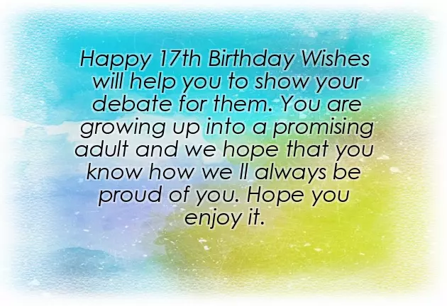 17Th Birthday Wishes