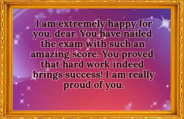 Congratulations For Good Results