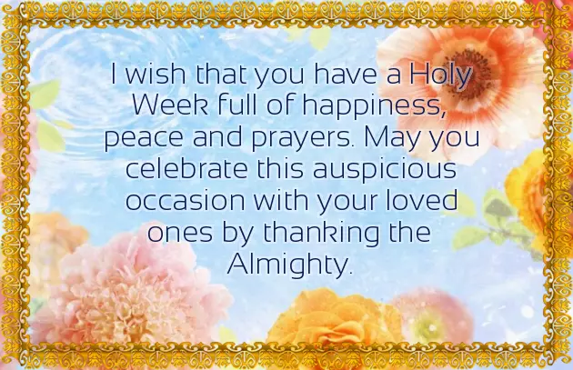 Blessed Holy Week Messages