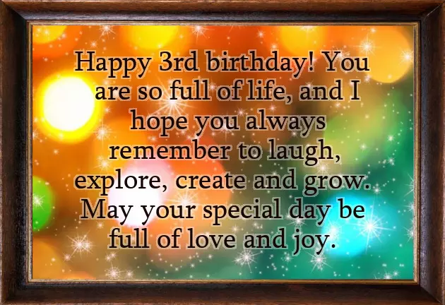 3 Year Old Son Birthday Wishes