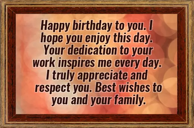 Congratulations Birthday Colleague