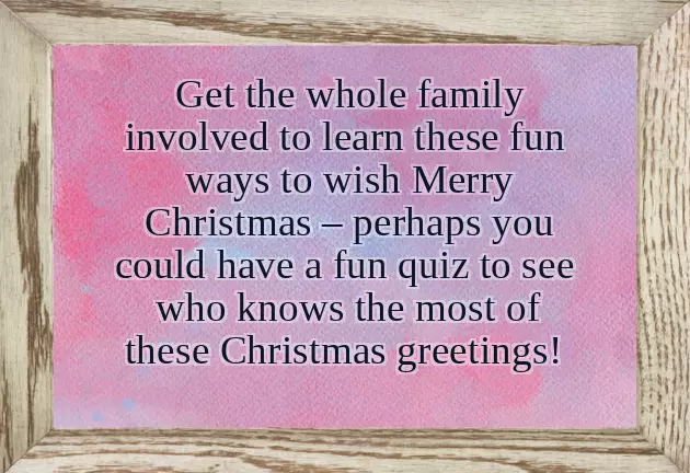 Merry Christmas In Various Languages Merry Christmas In Various Languages