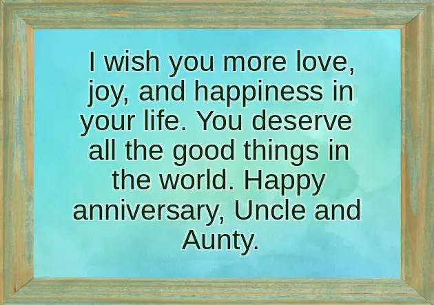 Happy Anniversary Uncle