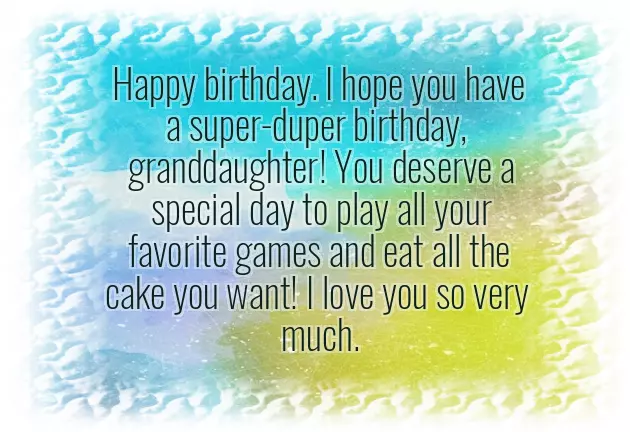 Birthday Blessings For My Granddaughter