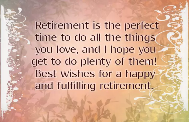 Greeting For Retirement Message