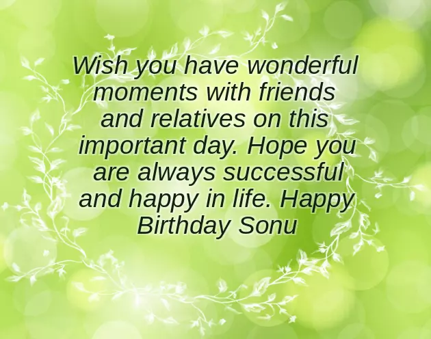 Happy Bday Sonu