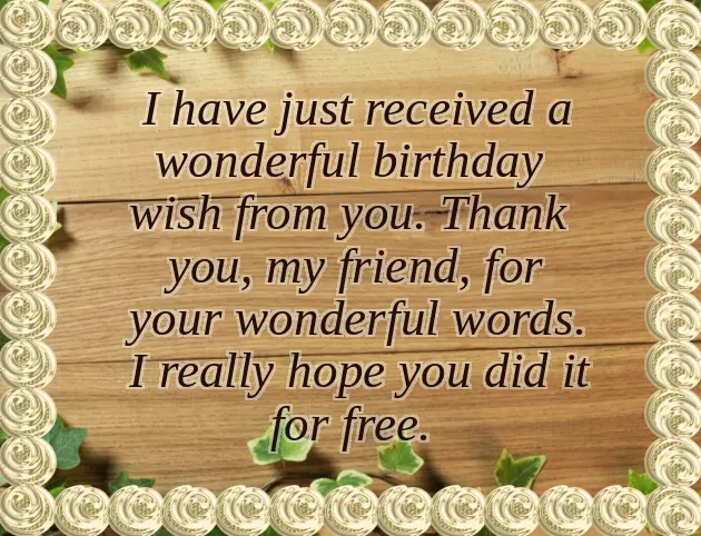 Thank For Birthday Wishes