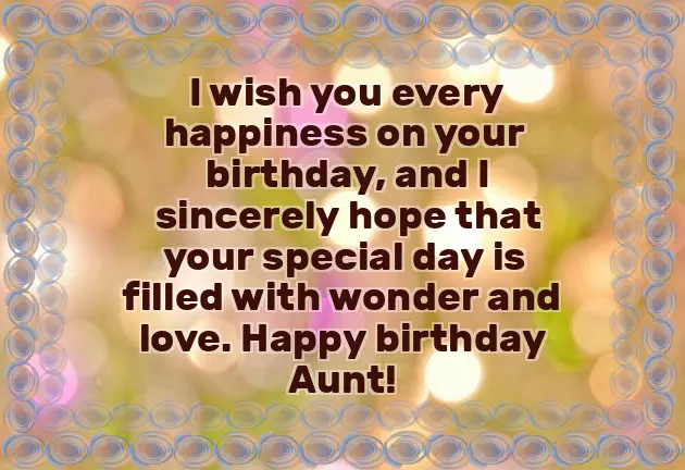 Happy Birthday To You My Aunt