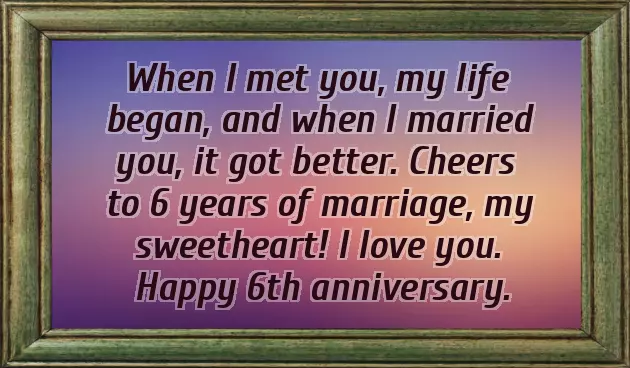 6Th Anniversary Message 6Th Anniversary Message