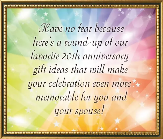 20Th Wedding Anniversary Gift 20Th Wedding Anniversary Gift