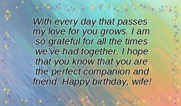 Wife Status Birthday