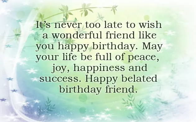 Belated Birthday Wishes
