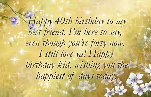 40Th Funny Birthday Wishes