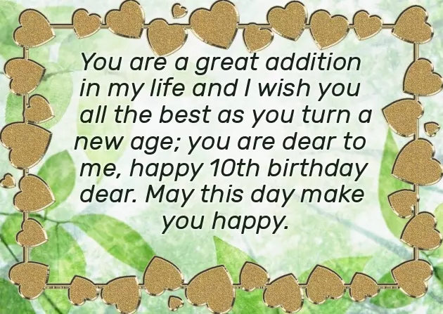 Birthday Wishes 10 Year Girl