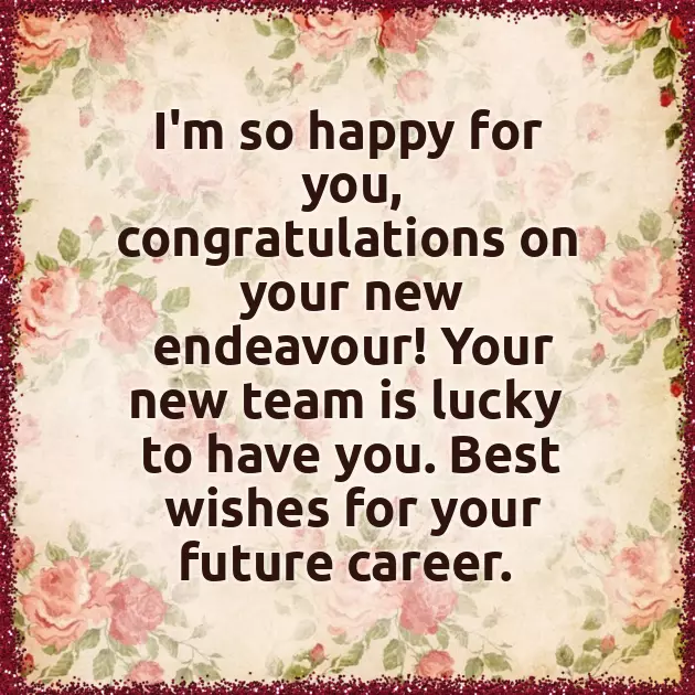 Congratulations And Best Wishes For The Future