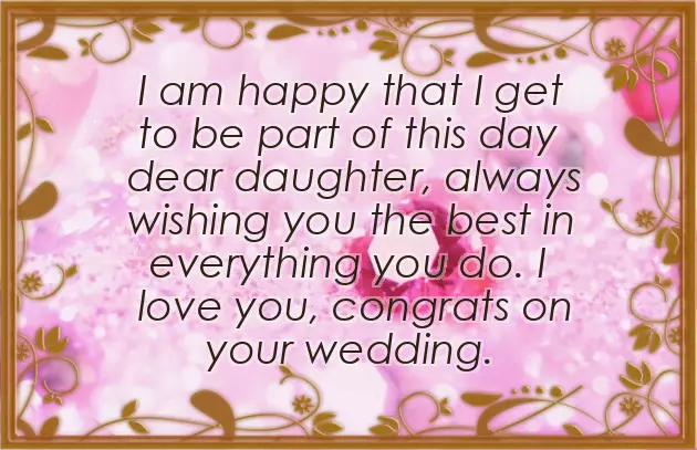 Congratulations Wishes For Daughter Marriage