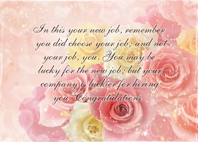 Congratulations In Your New Role