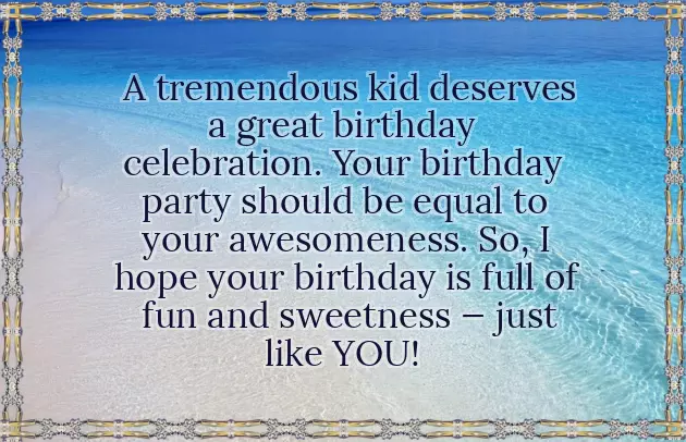 Birthday Thought For Child