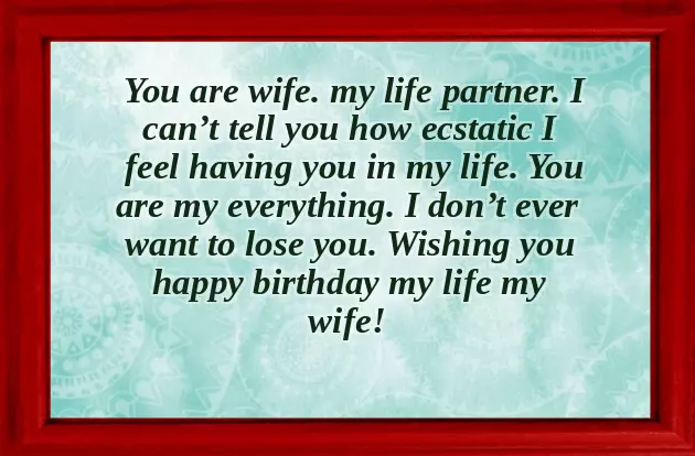 Birthday Wish For Wife In English