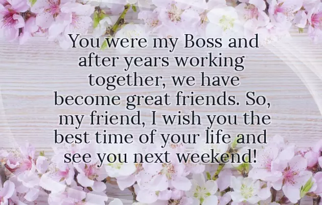 Retirement Wishes For Boss