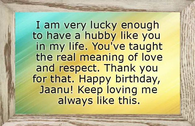 Hubby Birthday Lines