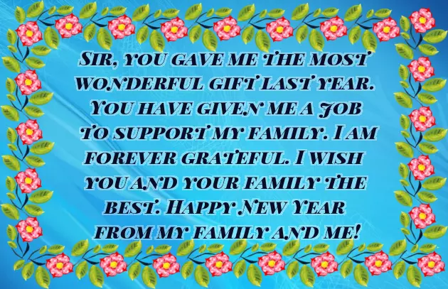 New Year Wishes To Boss And Colleagues