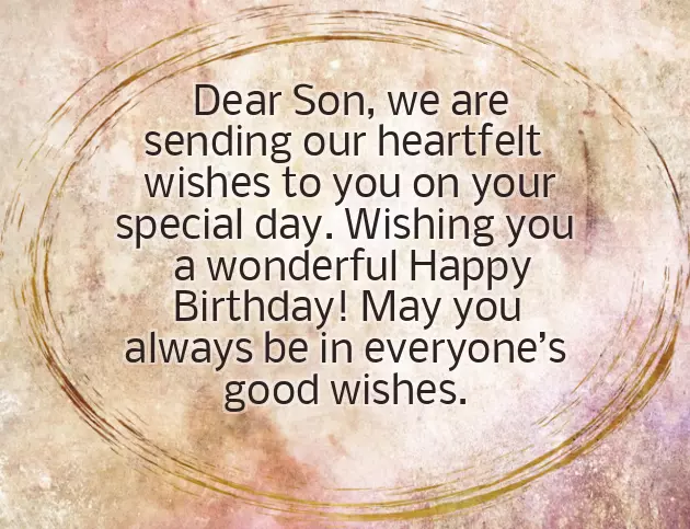 Happy Birthday Wishes Dear Son